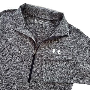 Under Armour Heatgear Womens XS Gray Heather 1/2 Zip Athletic Loose Fit Pullover